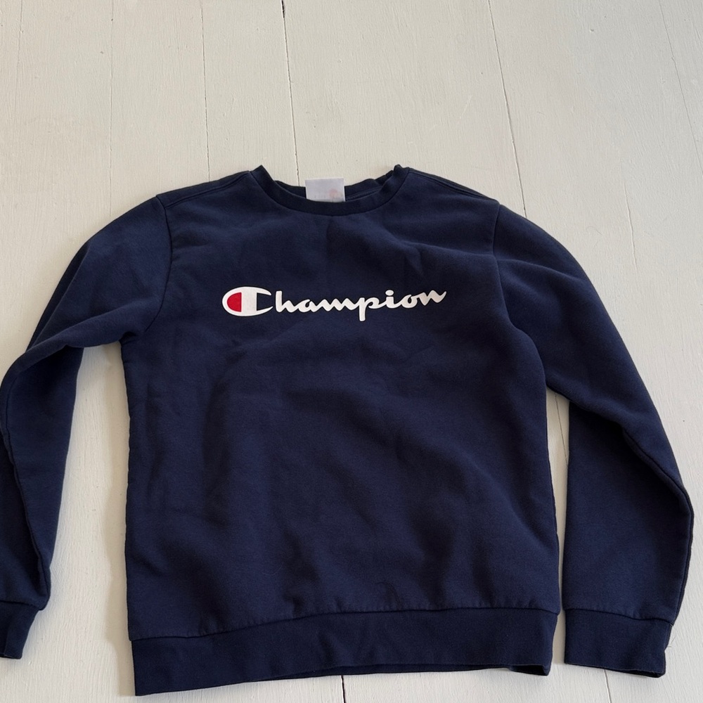 Champion Men's Dark Blue Crewneck Sweater